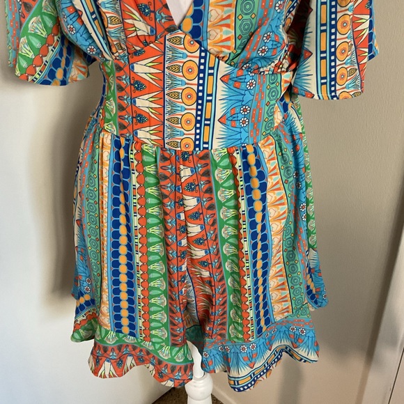 NWT Flying Tomato Green and Blue Patterned Romper Size L - Picture 11 of 14